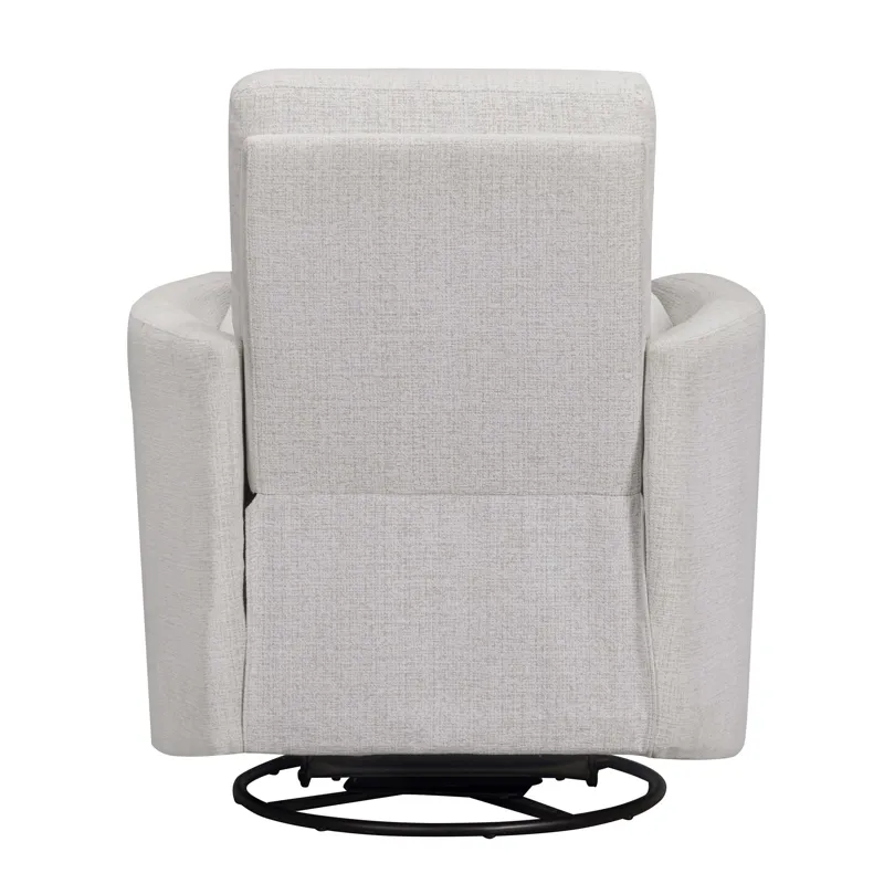 Turner Acadia White Manual Swivel Glider Recliner
