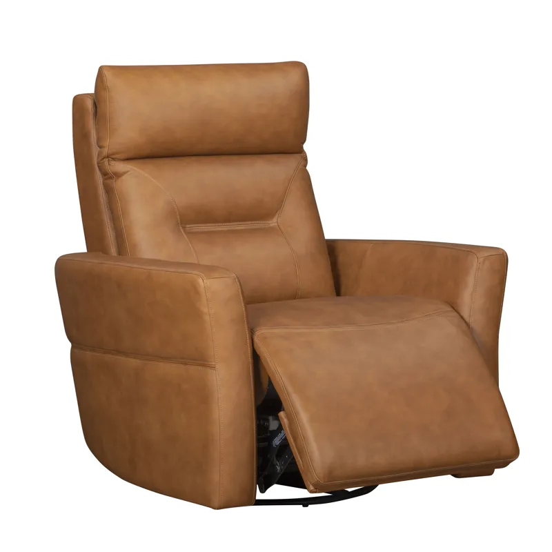 Remmington Vintage Caramel Power Swivel Glider Recliner P2 Two Pack