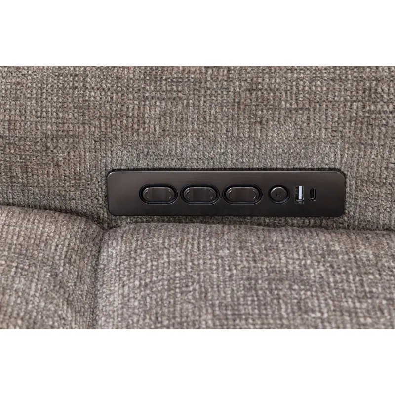 Colton Branson Tweed Power Zero Gravity Sofa and 2 Recliners with Immersive Audio