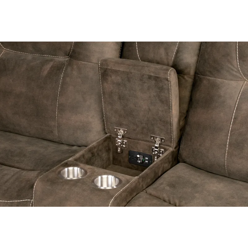 Cooper Shadow Brown 7 Piece Modular Manual Reclining Sectional