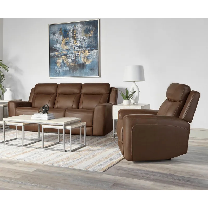 Calgary Autumn Umber Power Reclining Sofa and Recliner