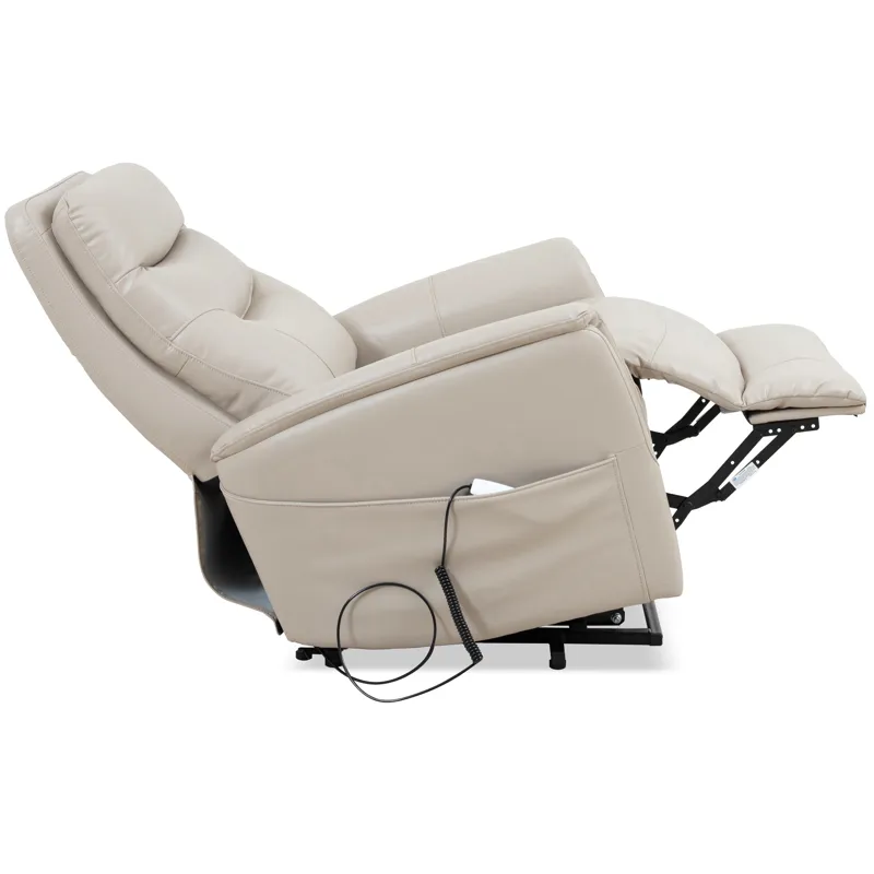 Gemini Softy Ivory Power Lift Recliner with Articulating Headrest Two Pack