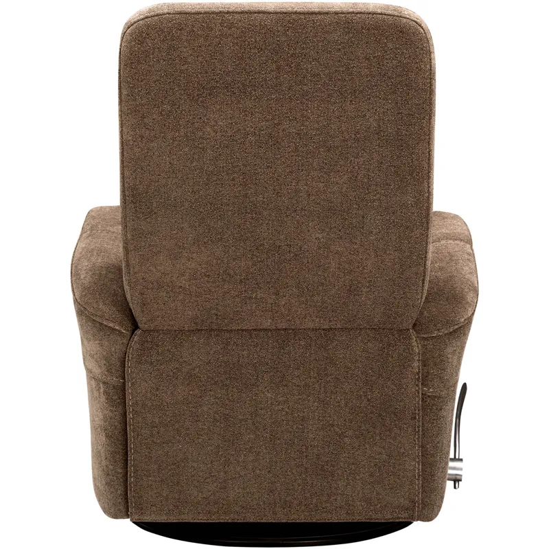 Gemini Snazzy Shiitake Manual Swivel Glider Recliner Two Pack