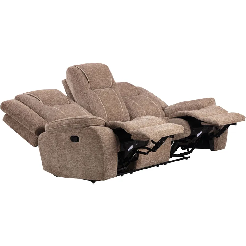 Bruno Plush Tobacco Manual Sofa