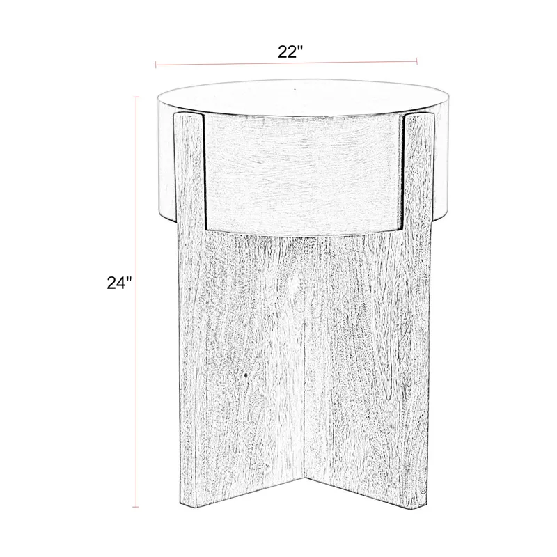 Aspen 42 Inch Round Cocktail Table with 2 End Tables