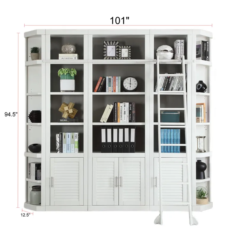 Catalina 6 Piece Library Wall with Ladder