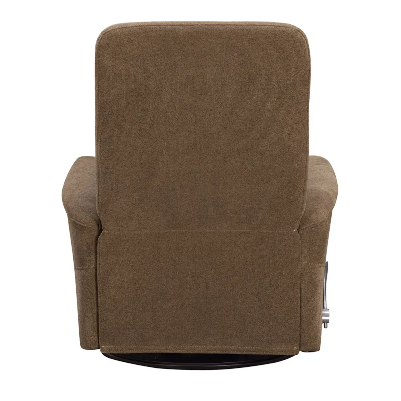 Gemini Snazzy Shiitake Manual Swivel Glider Recliner