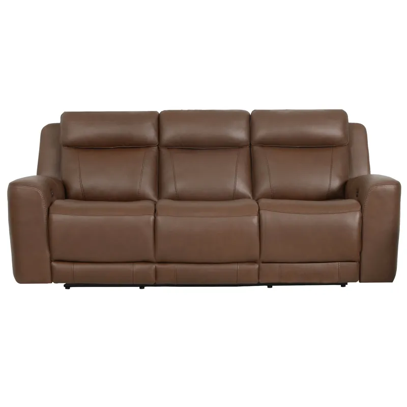 Calgary Autumn Umber Power Reclining Sofa and Loveseat