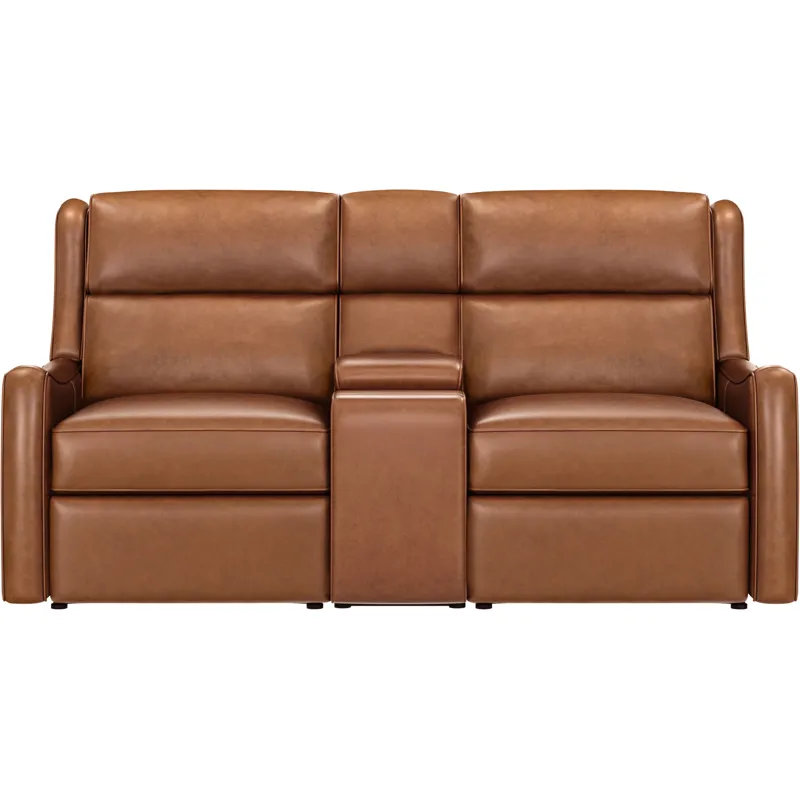 Channing Renaissance Cinnamon Power Zero Gravity Sofa and Tilt Console Loveseat