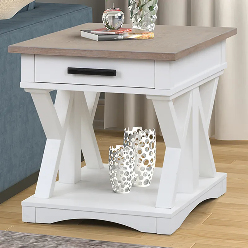 Americana Modern Cotton Cocktail Table with 2 End Tables