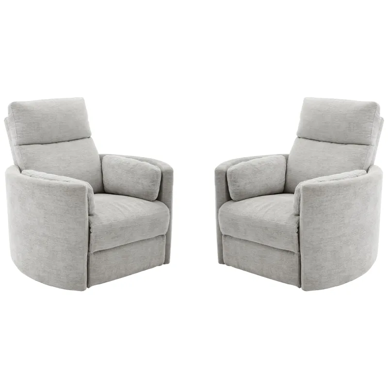 Radius Mineral Power Swivel Glider Recliner Two Pack