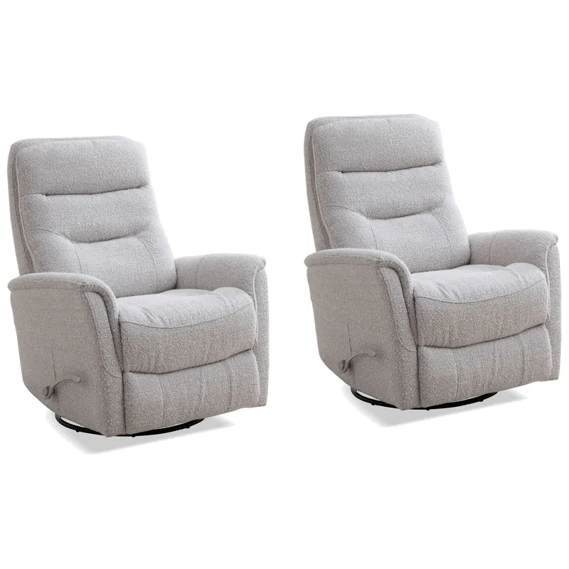 Gemini Bloke Cotton Swivel Glider Recliner Two Pack