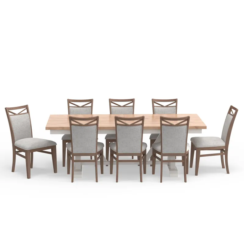 Americana Modern Dining 88 inch Trestle Extendable Dining Table