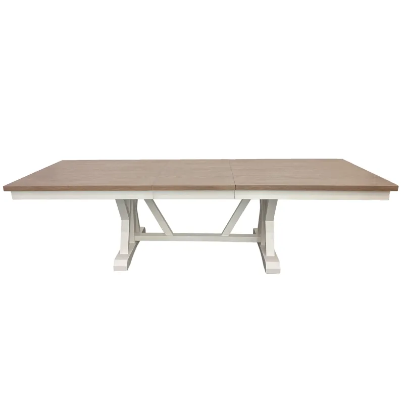 Americana Modern Dining 88 inch Trestle Extendable Dining Table