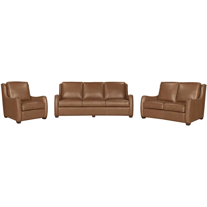 Channing Renaissance Cinnamon Stationary Sofa Loveseat and Chair