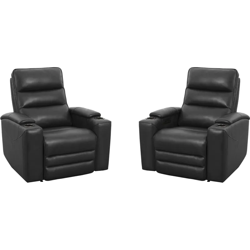 Nexus Autumn Black Zero Gravity Power Recliner P3 Two Pack