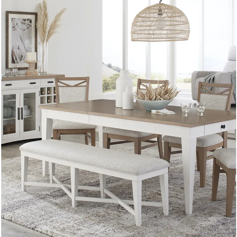 Americana Modern Dining 49 Inch Upholstered Counter Bench