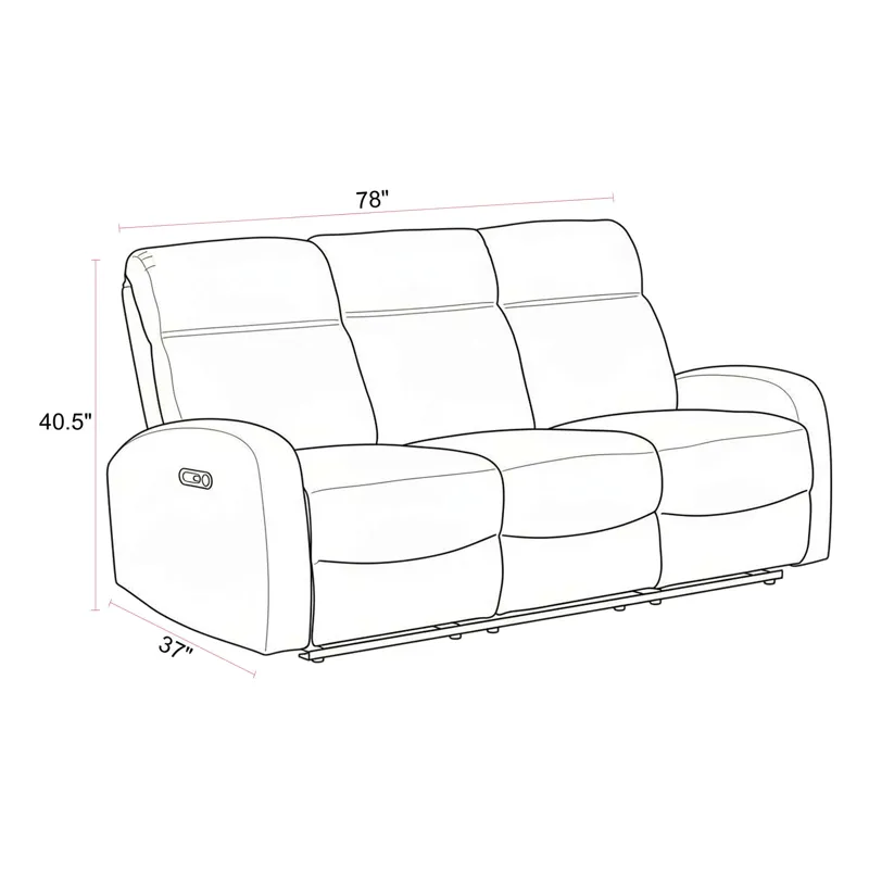 Tuscany Whiskers Nature Power Reclining Sofa and 2 Recliners