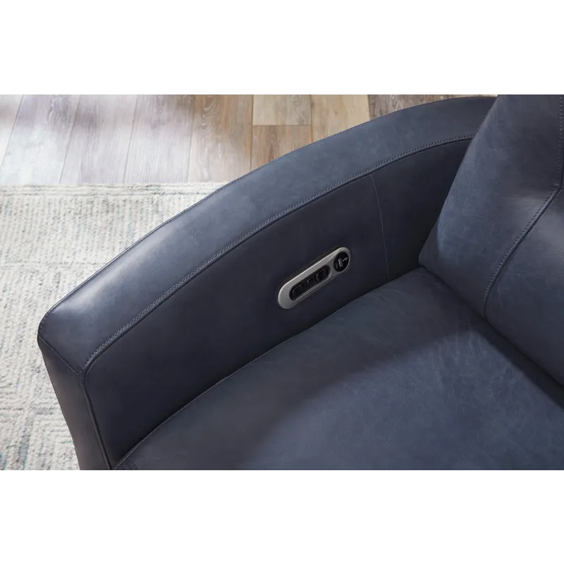 Remmington Vintage Navy Power Swivel Glider Recliner P2 Two Pack