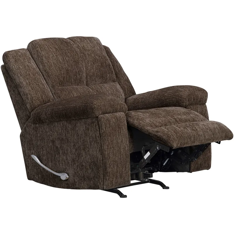 Bronco Plush Umber Manual Rocker Recliner Two Pack