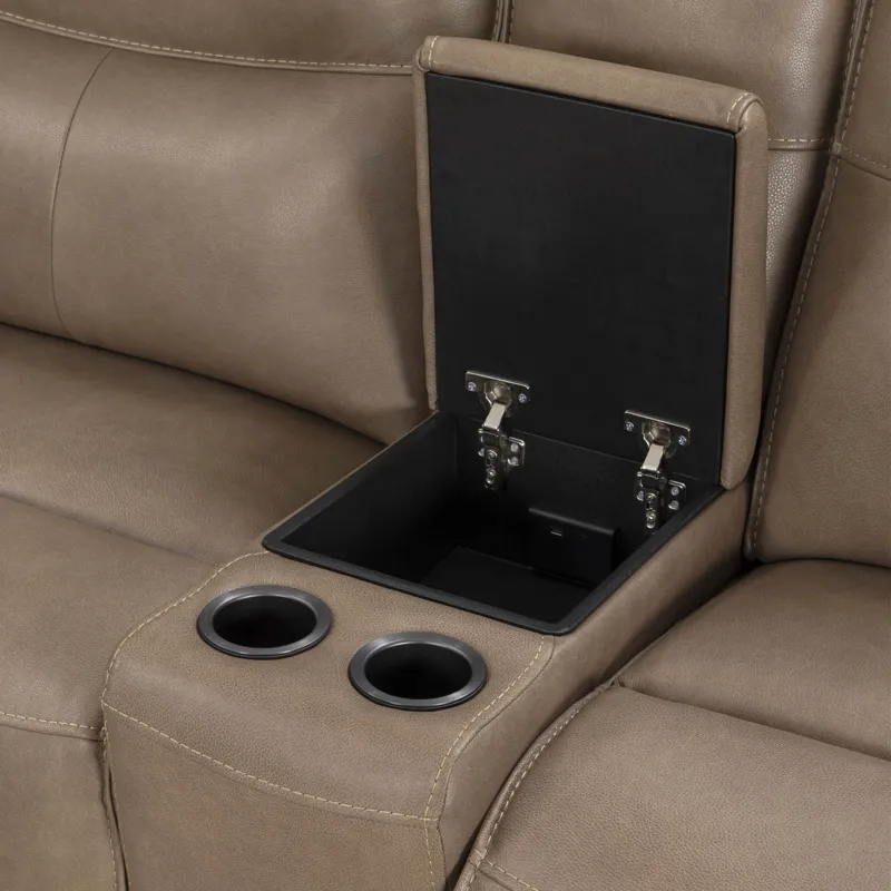 Gladiator Genova Mocha 6 Piece Modular Zero Gravity Power Reclining Sectional with Power Adjustable Headrests