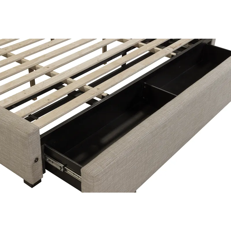 Kennedy Balanced Fossil King Storage Bed