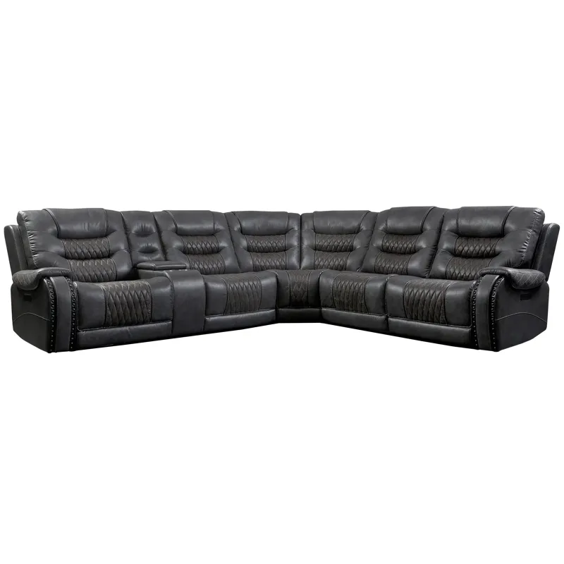 Outlaw Stallion 6 Piece Modular Power Reclining Sectional with Drop Down Table