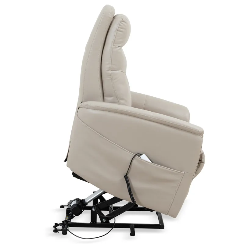 Gemini Softy Ivory Power Lift Recliner with Articulating Headrest Two Pack