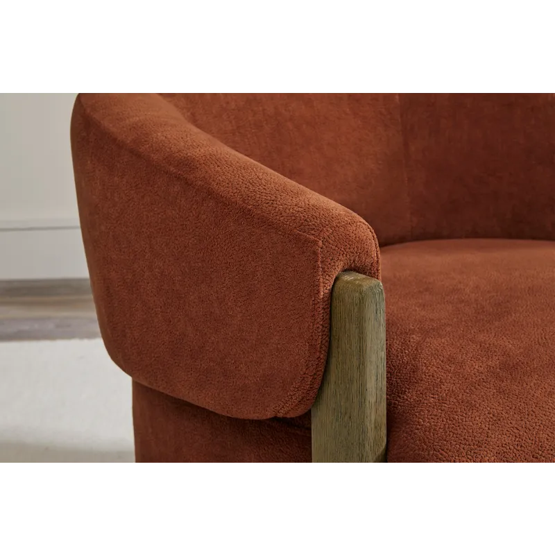 Finley Island Rust Swivel Accent Chair Two Pack