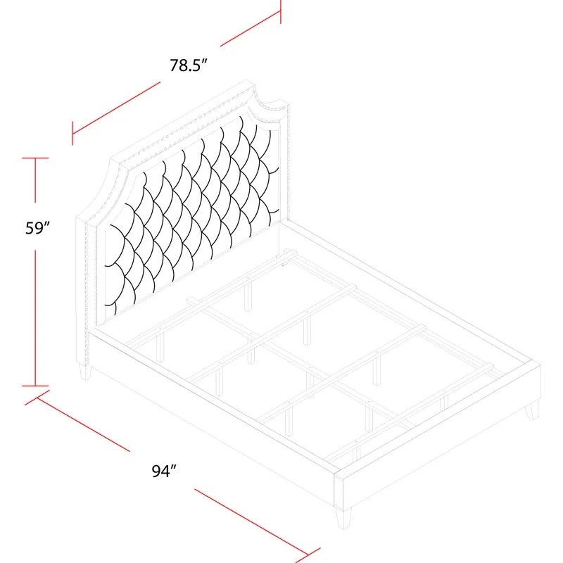 Jasmine Champagne California King Bed