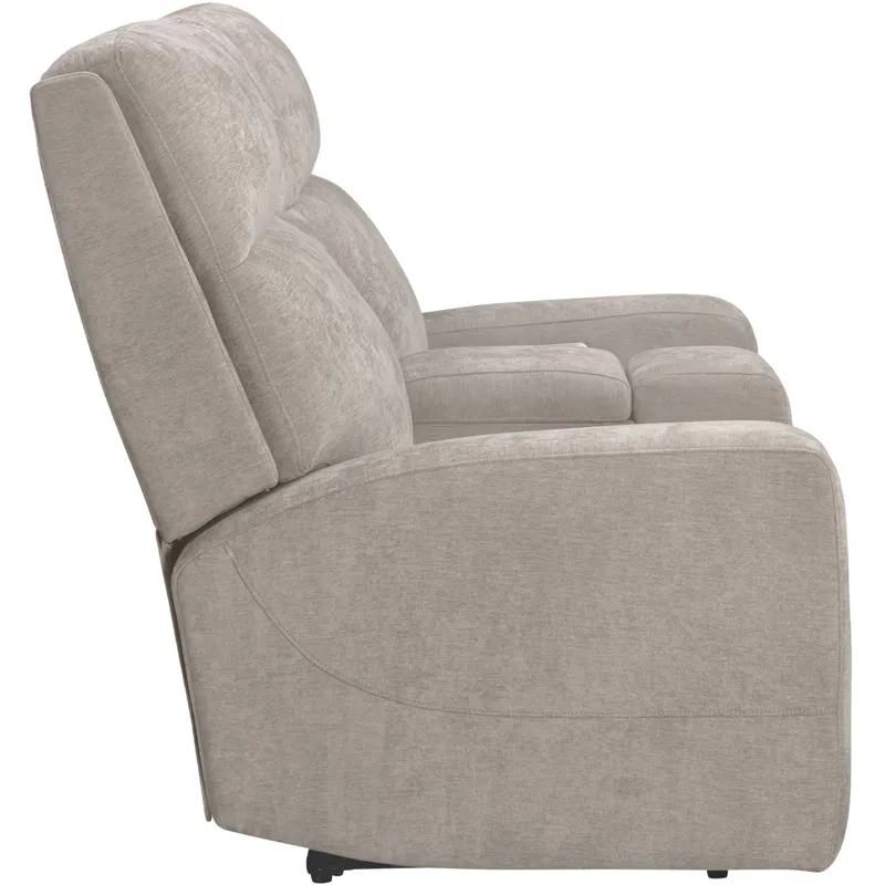 Traxton Jasper Taupe Power Zero Gravity Tilt Console Loveseat P3