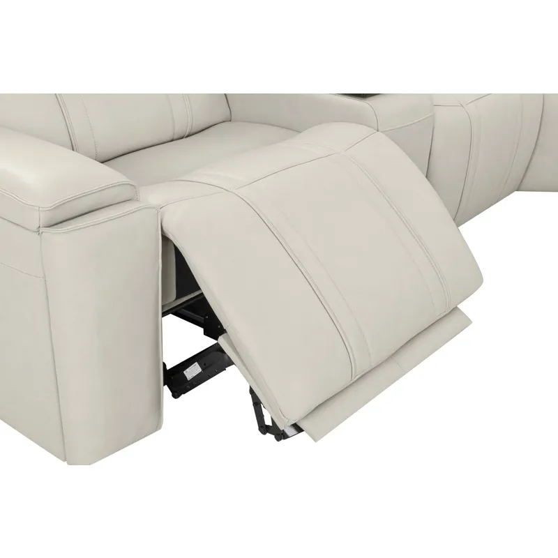 Sausalito Platinum Envy 6 Piece Modular Zero Gravity Power Reclining Sectional with Power Adjustable Headrests