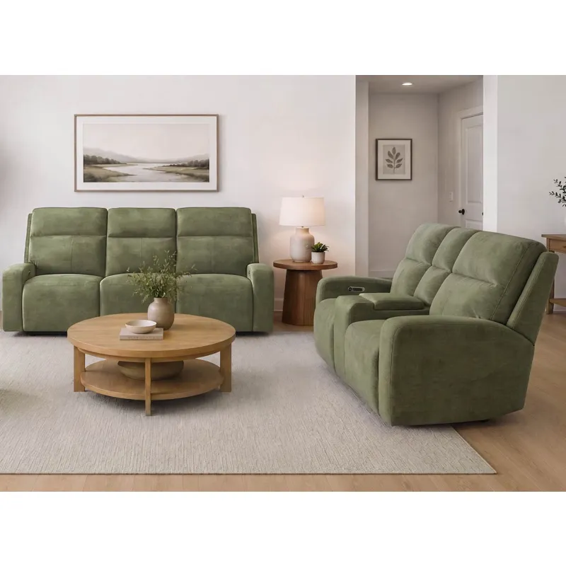 Traxton Jasper Moss Power Zero Gravity Sofa and Loveseat