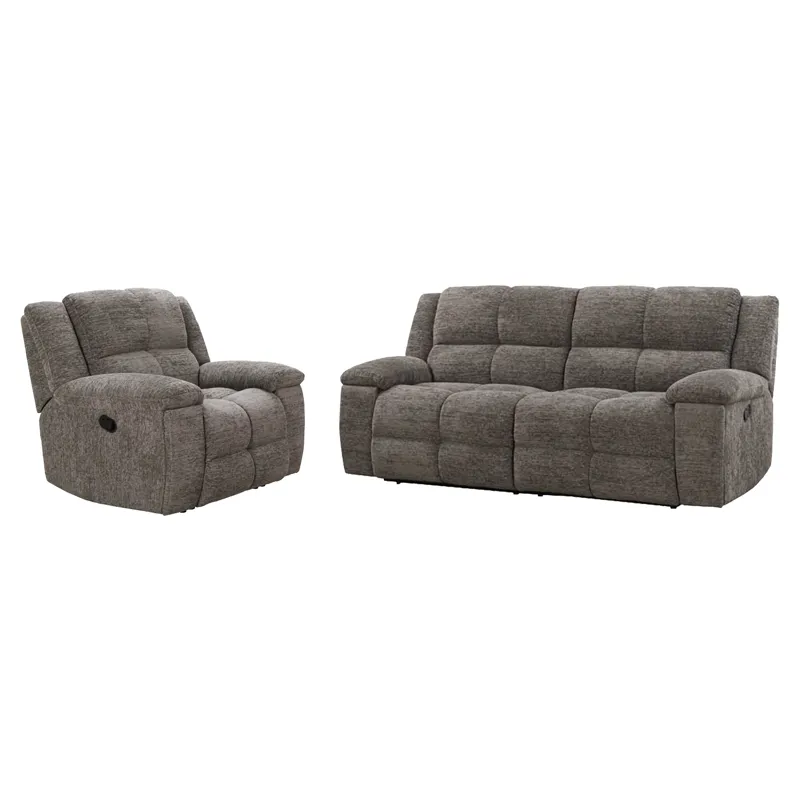 Buster Cabot Stone Manual Reclining Sofa and Recliner