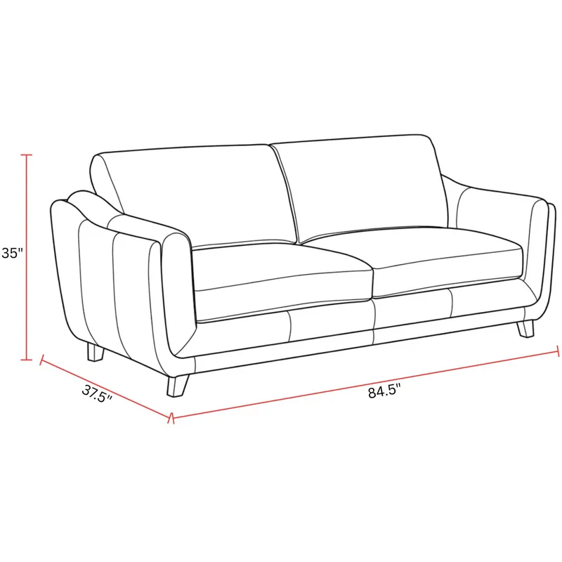Hayden Renaissance Marigold Stationary Sofa