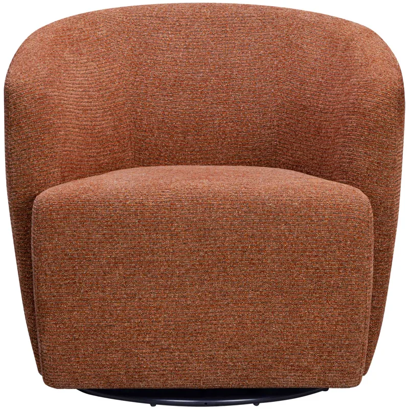 Mingle Thatch Terracotta Swivel Glider Accent Chair Two Pack