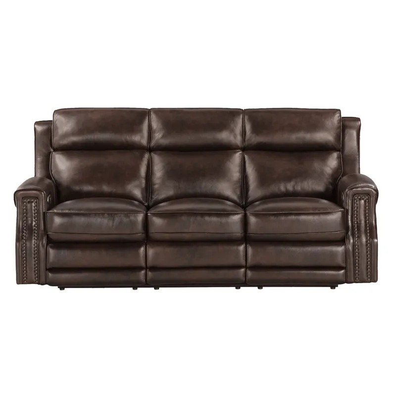 Hensley Smooth Espresso Power Reclining Sofa Loveseat and Recliner