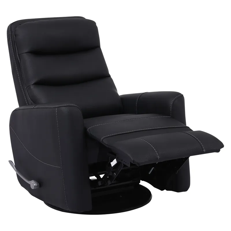 Hercules Black Swivel Glider Recliner Two Pack