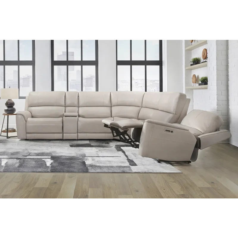 Easton Steamboat Quartz 6 Piece Zero Gravity Power Reclining Sectional with Power Adjustable Headres