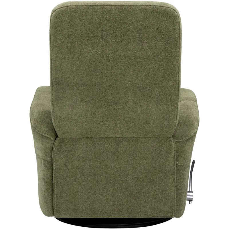 Gemini Snazzy Olive Manual Swivel Glider Recliner Two Pack