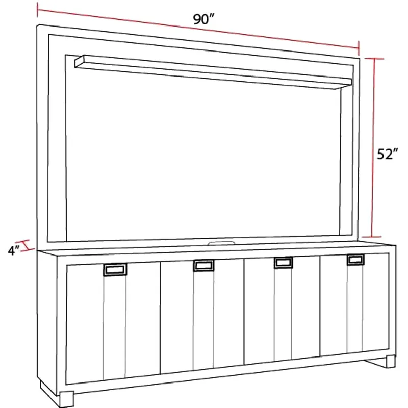 Ascent 90 Inch Panel Hutch