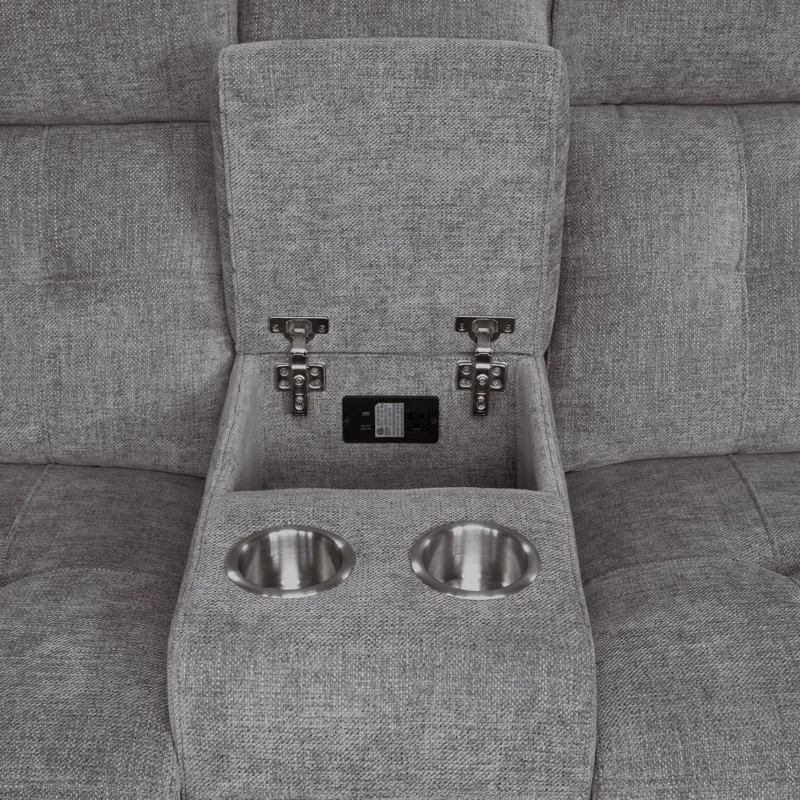 Richland Bristol Grey Power Reclining Sofa and Loveseat