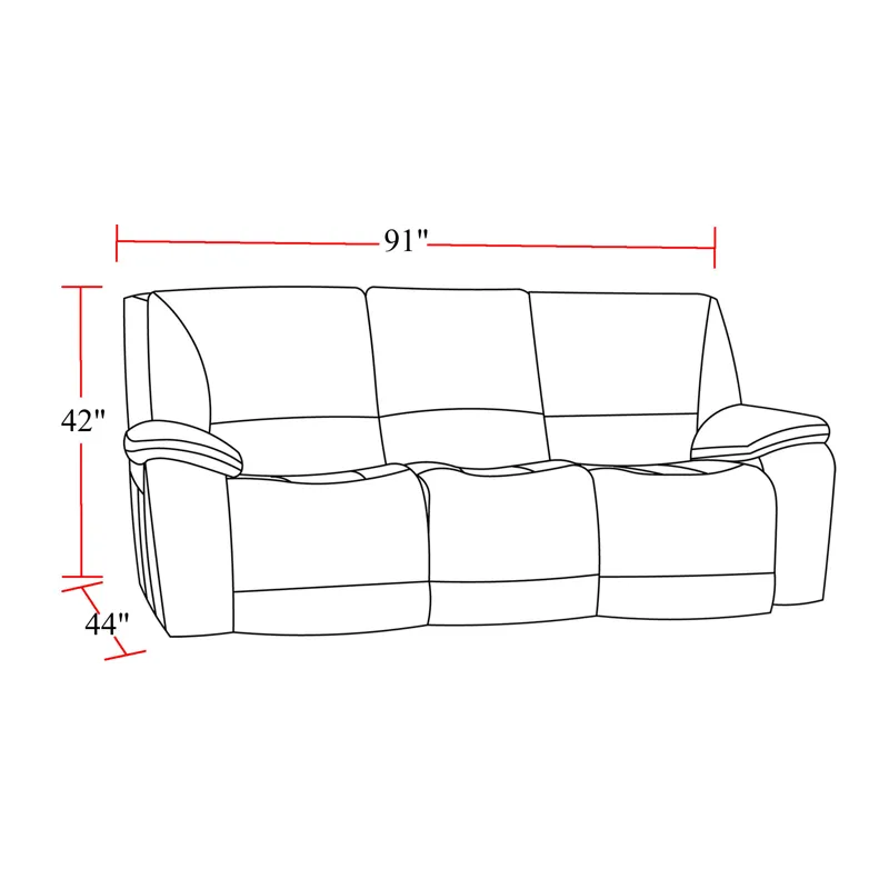 Vail Burnt Sienna Power Reclining Sofa and Two Recliners