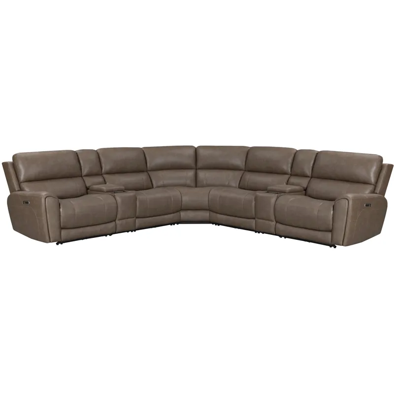 Hancock Bette Hazel 7 Piece Zero Gravity Power Reclining Sectional with Power Adjustable Headrests