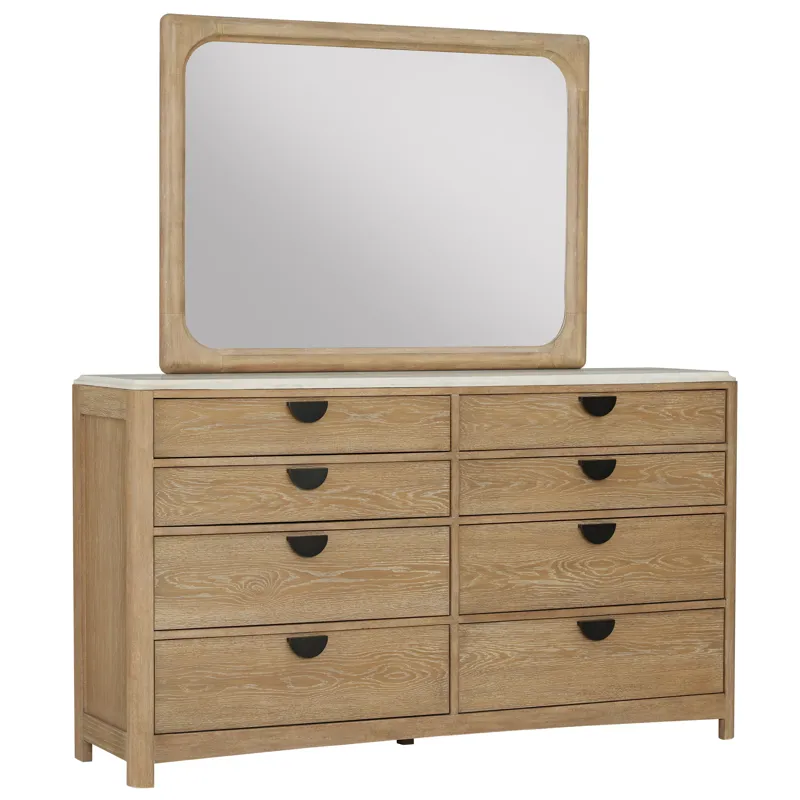 Escape Bedroom 8 Drawer Dresser and Mirror