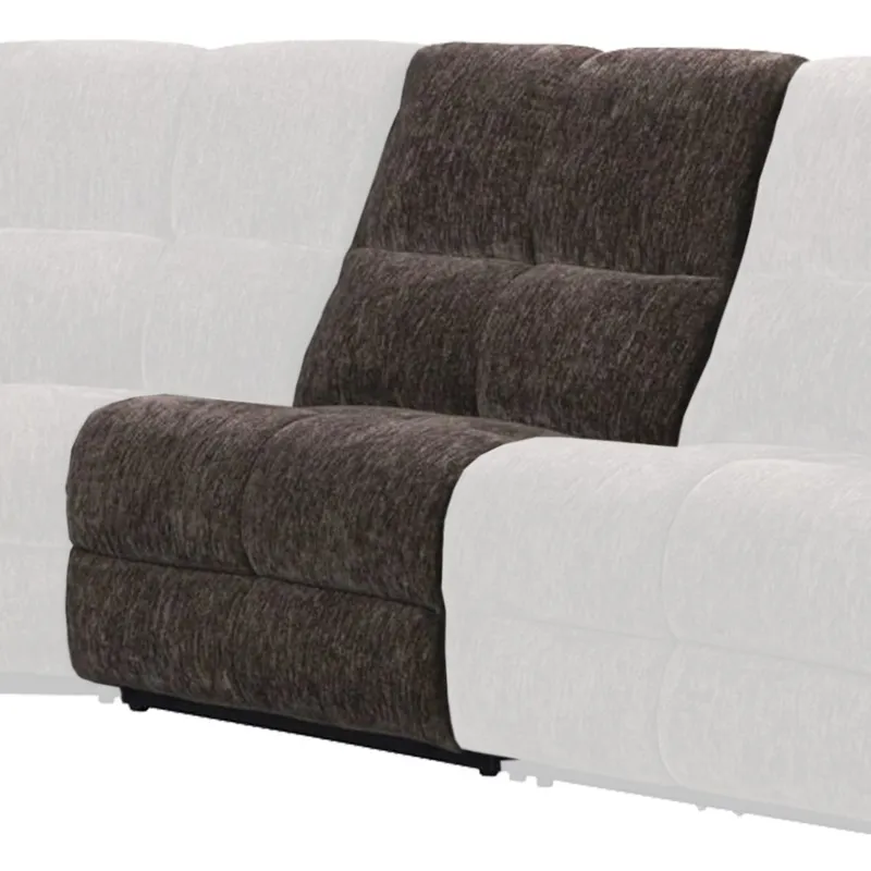 Bronco Plush Umber Armless Chair