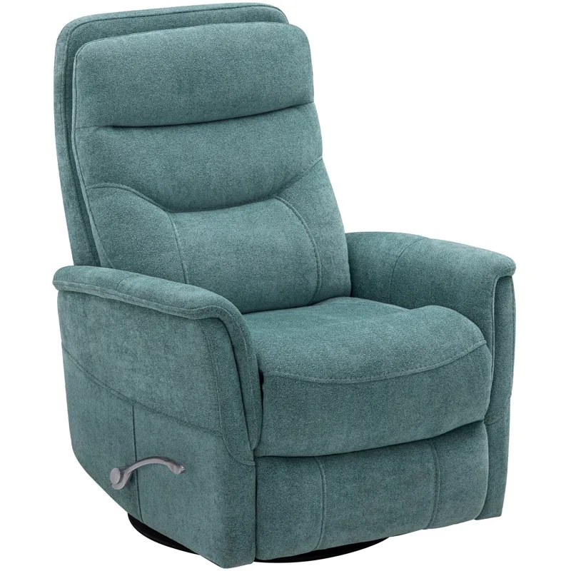 Gemini Snazzy Blue Manual Swivel Glider Recliner Two Pack