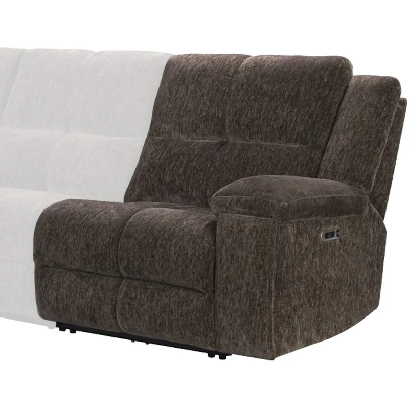 Bronco Plush Umber Power Right Arm Facing Zero Gravity Recliner P2