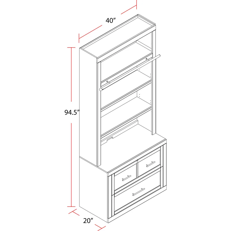 Catalina 40 In. Lateral File and Hutch