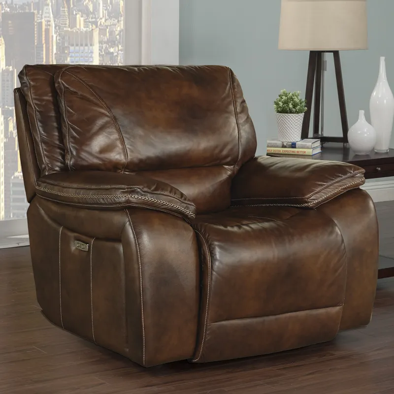 Vail Burnt Sienna Power Reclining Sofa and Two Recliners